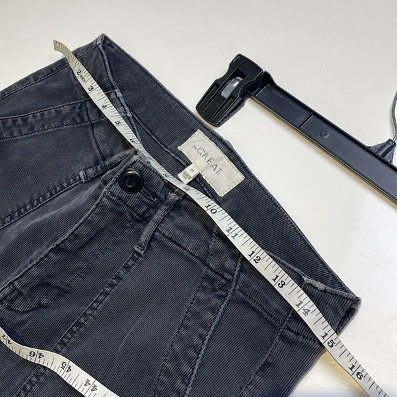 The GREAT. The Skinny Armies Corduroy Pants Washed Black Size 27 - Picture 7 of 11